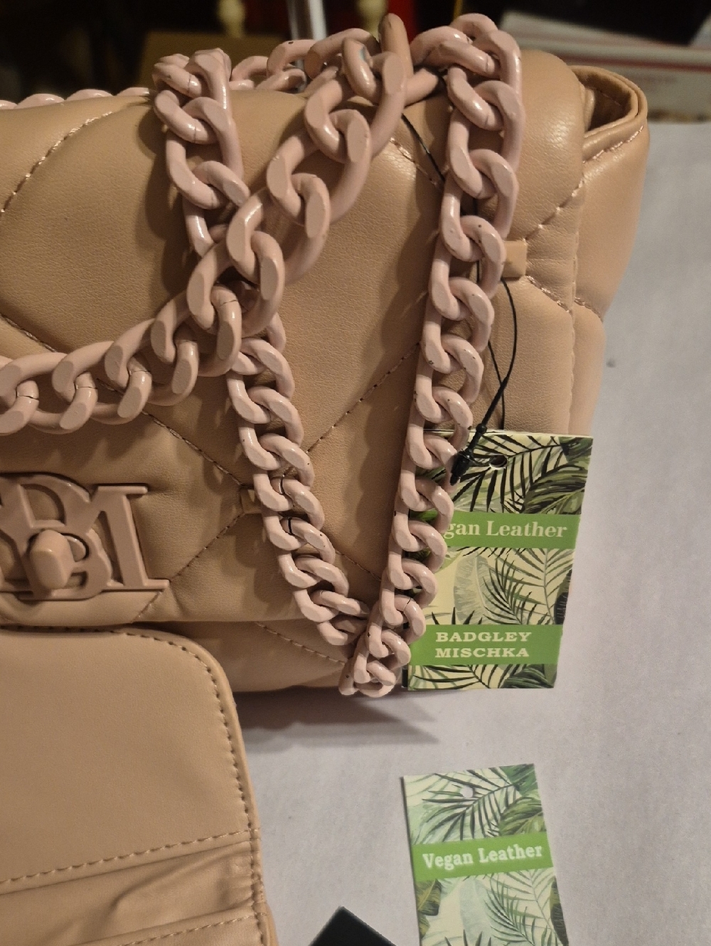 Quilted Pink Shoulder Bag and Wallet Set . NWT - Picture 12 of 12